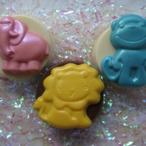12-Elephant, Monkey and Lion Chocolate Covered Oreos For Baby Shower/Birthday Party/Baby Gift/Party Favors