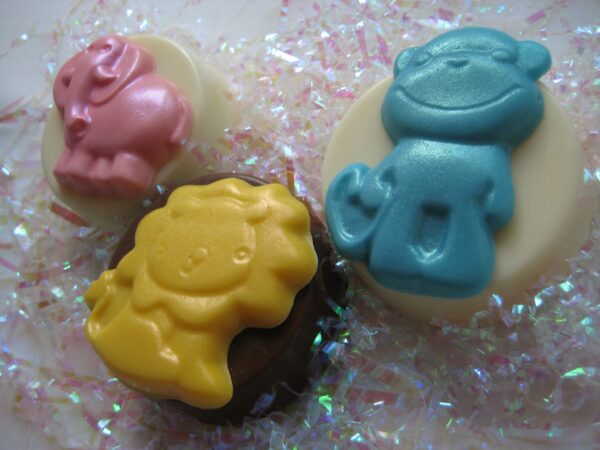 12-Elephant, Monkey and Lion Chocolate Covered Oreos For Baby Shower/Birthday Party/Baby Gift/Party Favors - Image 2