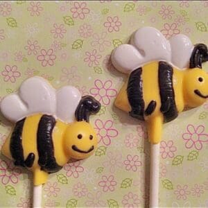 12-Buzzing Bumble Bee Chocolate Lollipop Favors