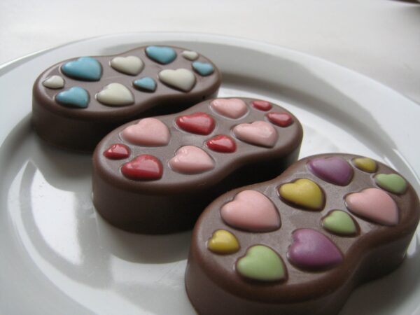 12-Chocolate Covered Nutter Butter Heart Themed Cookies For Chocolate Gift/Party Favors - Image 2