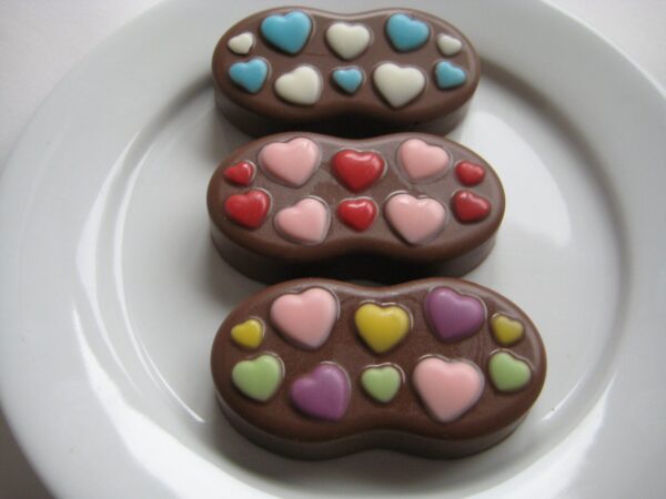 12-Chocolate Covered Nutter Butter Heart Themed Cookies For Chocolate Gift/Party Favors - Image 4