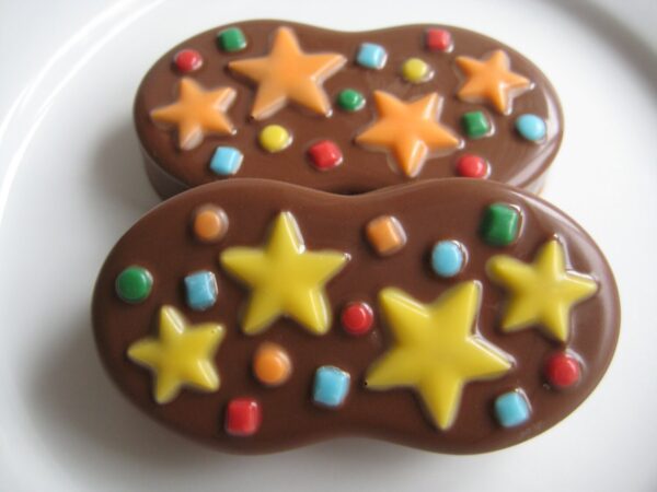 12-Nutter Butter Chocolate Covered Cookies Star Themed For Birthday Party/Party Favors/Peanut Butter Cookies