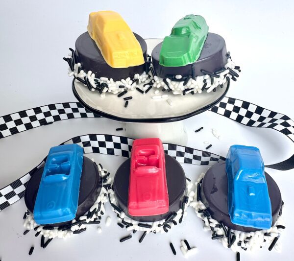 12-Race Car Chocolate Covered Oreos For Birthday Favors/Birthday Party/Nascar Theme/Racing Theme