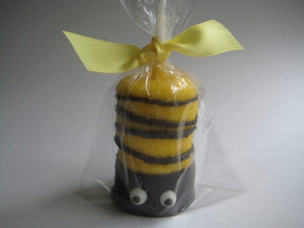 12-Glittery Bumble Bee Chocolate Covered Double Marshmallow Pops For Party Favors/Birthday Favors/Shower Favors - Image 5