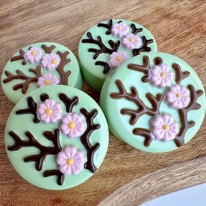 12-Cherry Blossom Chocolate Covered Oreos For Birthday Party/Garden Party/Party Favors