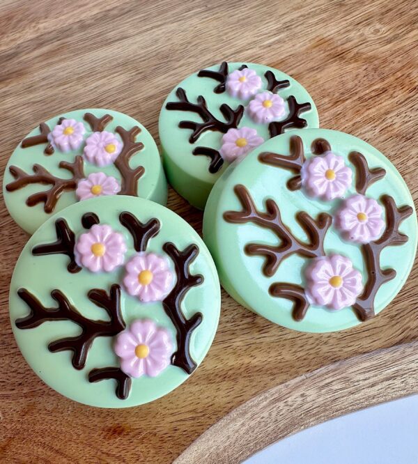 12-Cherry Blossom Chocolate Covered Oreos For Birthday Party/Garden Party/Party Favors