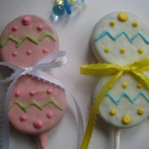 12-Baby Rattles DOUBLE Chocolate Covered Oreo Pops