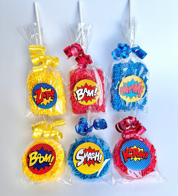 12 Piece Super Hero Treat Package For Birthday Party/Super Hero Theme/Party Favors/Oreos/Rice Krispie Treats - Image 4