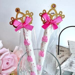 12-Princess Pretzels/Chocolate Covered Pretzels/Pretzel Favors/Princess Party