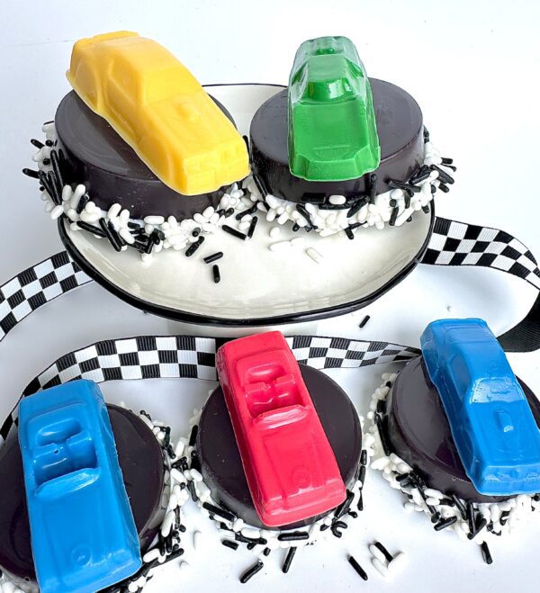 12-Race Car Chocolate Covered Oreos For Birthday Favors/Birthday Party/Nascar Theme/Racing Theme - Image 2
