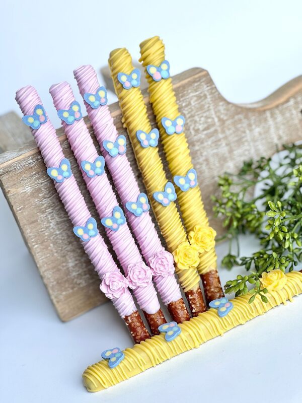 12-Butterfly Chocolate Covered Pretzels For Birthday Party/Wedding Favor/Shower Favors/Party Favors - Image 3