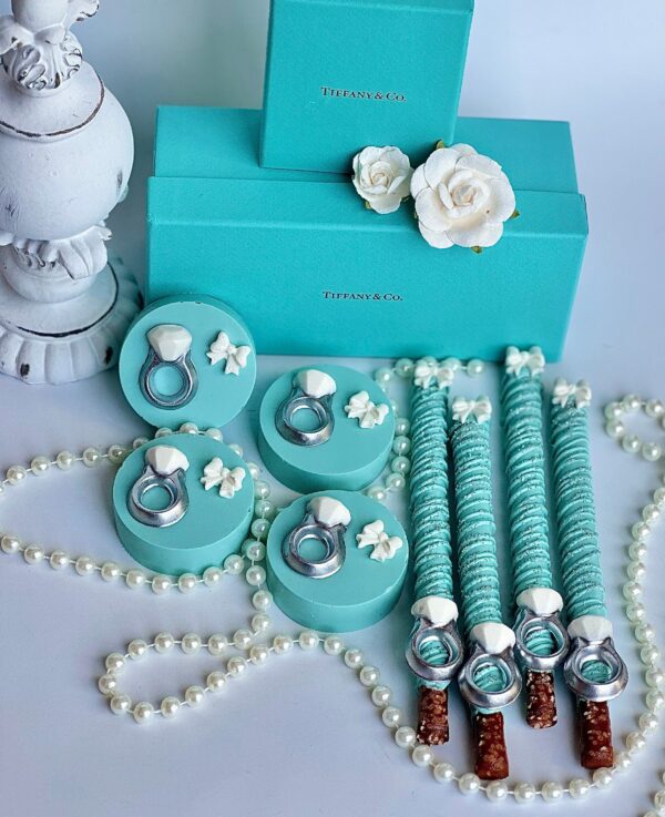 24 Piece Tiffany Inspired Chocolate Treat Party Bundle For Birthday Party Favors/Party Favors/Tiffany Theme Party/Tiffany Party Favors - Image 2