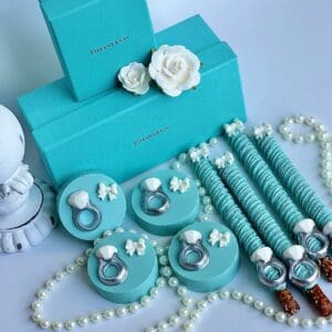 24 Piece Tiffany Inspired Chocolate Treat Party Bundle For Birthday Party Favors/Party Favors/Tiffany Theme Party/Tiffany Party Favors