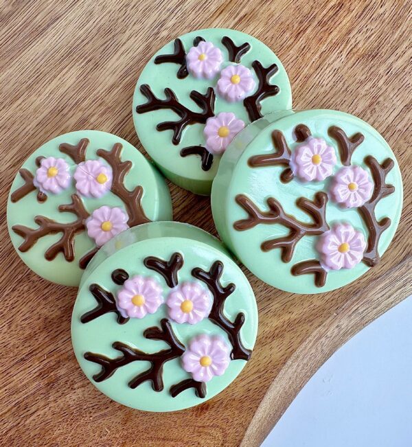 12-Cherry Blossom Chocolate Covered Oreos For Birthday Party/Garden Party/Party Favors - Image 2