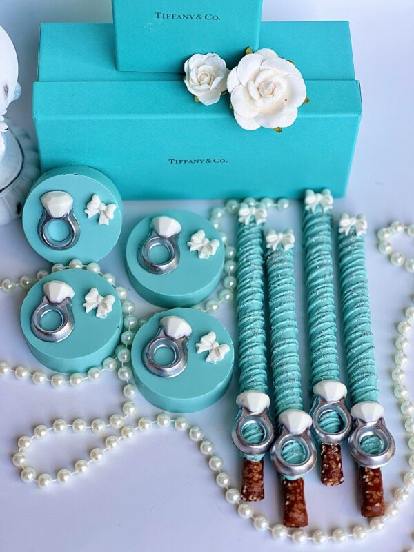 24 Piece Tiffany Inspired Chocolate Treat Party Bundle For Birthday Party Favors/Party Favors/Tiffany Theme Party/Tiffany Party Favors - Image 3