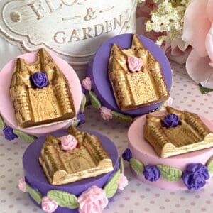 12-Golden Castle Chocolate Covered Oreos For Princess Party/Rainbow Party/Little Girl/Dream Castle
