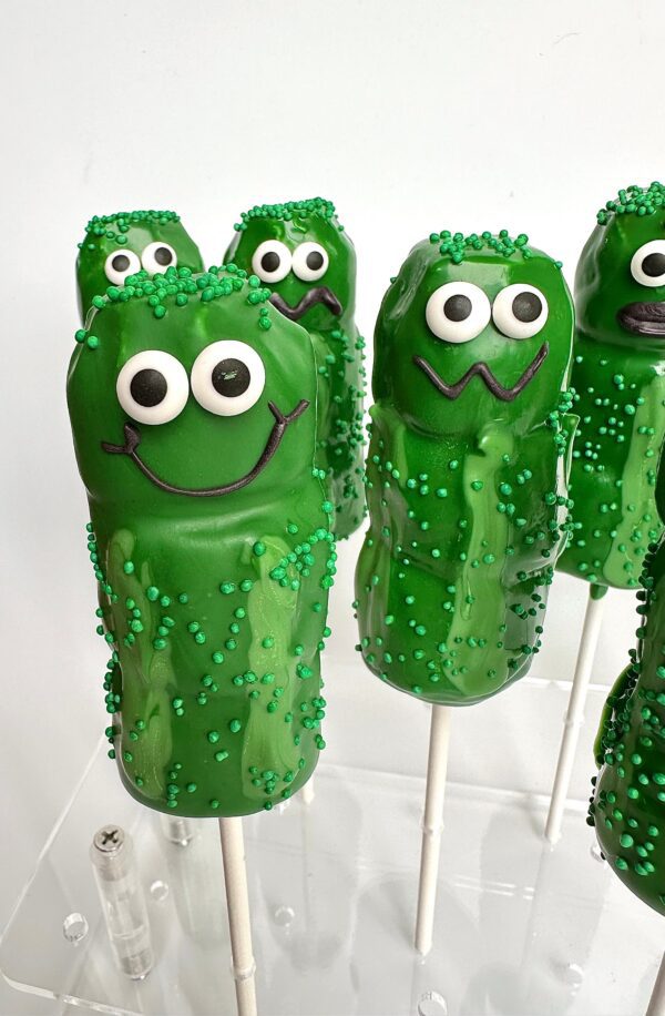 12-Pickle Marshmallow Pops For Pickle Party/Party Favor/Pickle Lovers - Image 3