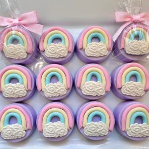 12- Rainbow Chocolate Covered Oreo Favors For Unicorn Party/Birthday Party/Baby Shower