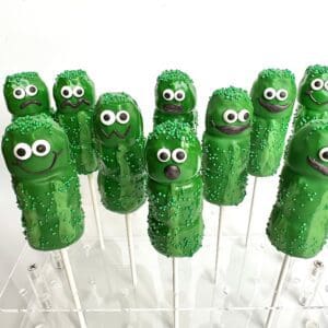 12-Pickle Marshmallow Pops For Pickle Party/Party Favor/Pickle Lovers