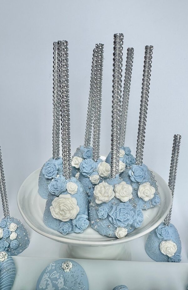 36 Piece Dusty Blue & White Chocolate Treat Party Package For Wedding Favors/Birthday Party Favors/Party Favors/Baby Shower Favors - Image 6