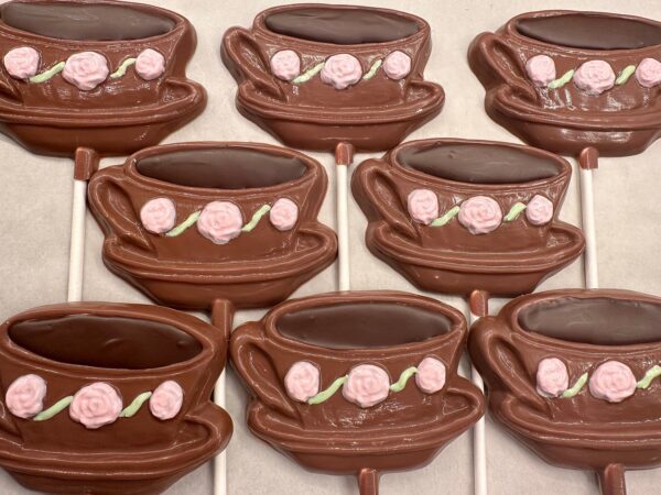 12-Teacup Chocolate Lollipops For Tea Party/Birthday Party - Image 2