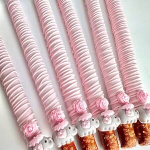 12-Baby Elephant Chocolate Covered Pretzels For Birthday Party/Shower Favors/Party Favors/Baby Shower/Baby Girl