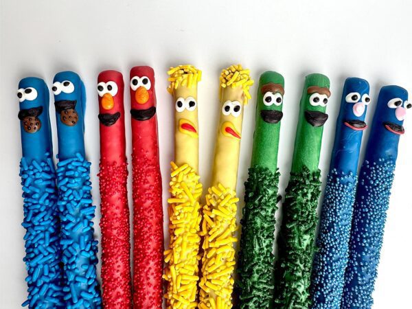 20-Assorted Sesame Character Pretzel Rod Favors For Birthday Party/Party Favor/Children’s Party - Image 3