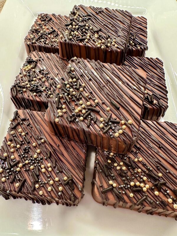 8-Black and Gold S’mores Treats For Baby Shower/Wedding Favors/Birthday Party Favors