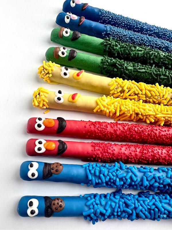 20-Assorted Sesame Character Pretzel Rod Favors For Birthday Party/Party Favor/Children’s Party - Image 2