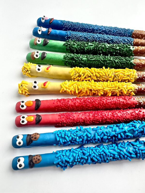 20-Assorted Sesame Character Pretzel Rod Favors For Birthday Party/Party Favor/Children’s Party - Image 4