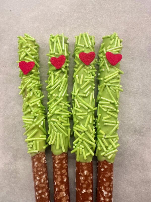 12-Grinch Chocolate Covered Pretzels/Stocking Stuffers/Party Favors/School party/Christmas gift - Image 5