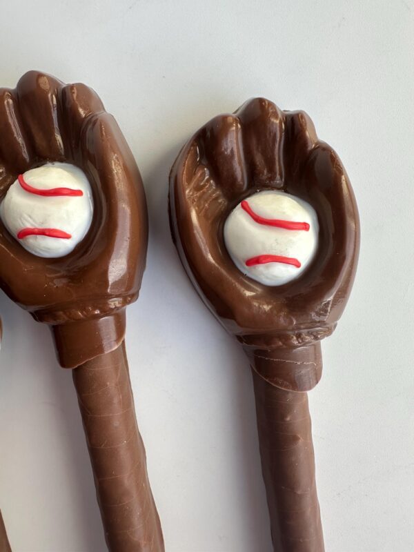 12-Baseball Glove Chocolate Covered Pretzel Rods For Baseball Party/Baseball Game/Baseball Fan/Party Favors - Image 6