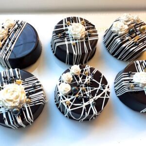 12-Black & White Chocolate Covered Oreos For Wedding Favors/Birthday Favors/Part Favors