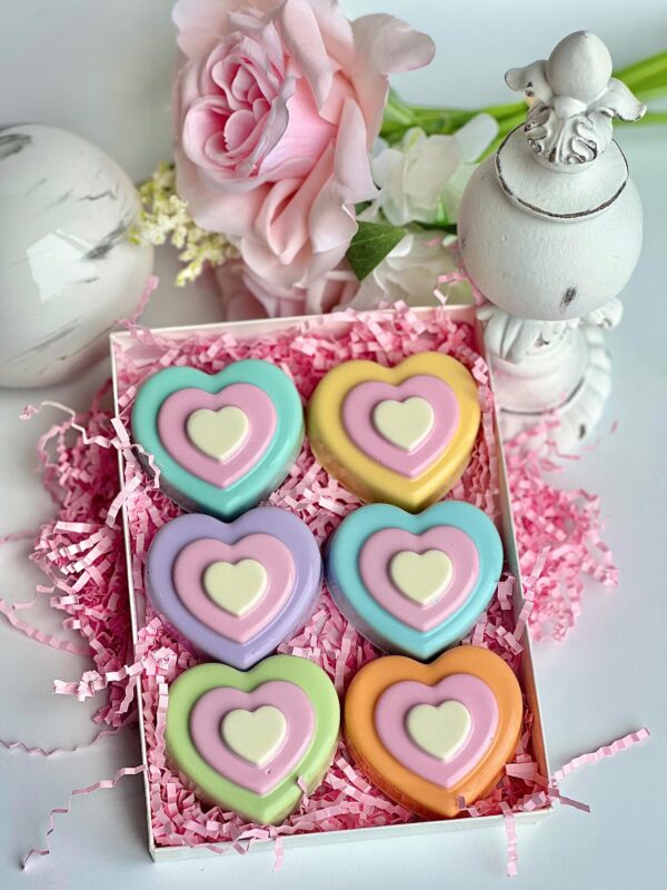 6 Pastel Heart Chocolate Covered Oreo Gift Box/For Valentine’s Day/Valentine Gift/Sweetheart Gift - Image 2