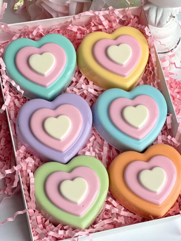 6 Pastel Heart Chocolate Covered Oreo Gift Box/For Valentine’s Day/Valentine Gift/Sweetheart Gift - Image 4