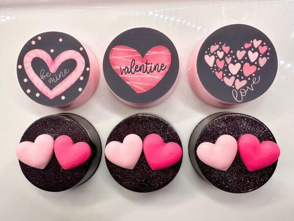 12-Pink & Black Valentine Chocolate Covered Oreos with Hearts/Valentine Gift/Party Favors/Valentine Party/Sweetheart Gift - Image 5