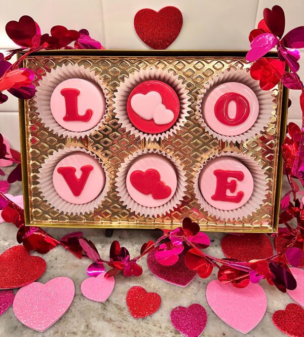 6-LOVE Valentine Chocolate Covered Oreos with Hearts/Valentine Gift/Party Favors/Valentine Party/Sweetheart Gift - Image 4