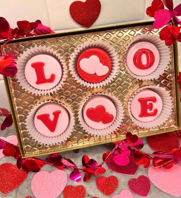 6-LOVE Valentine Chocolate Covered Oreos with Hearts/Valentine Gift/Party Favors/Valentine Party/Sweetheart Gift - Image 5