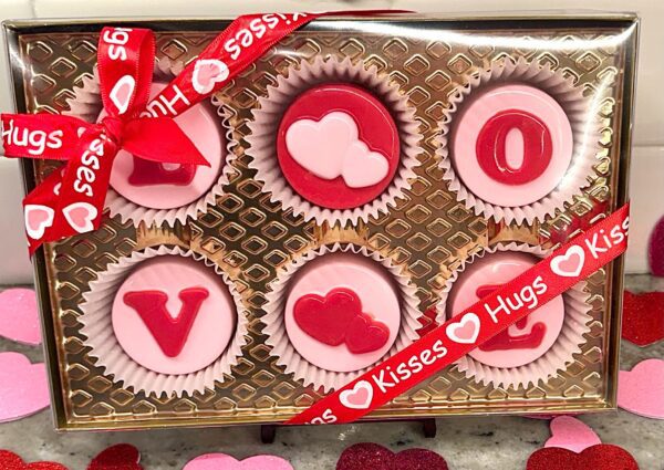 6-LOVE Valentine Chocolate Covered Oreos with Hearts/Valentine Gift/Party Favors/Valentine Party/Sweetheart Gift - Image 8