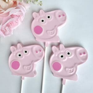 12-Peppa Pig Chocolate Lollipops