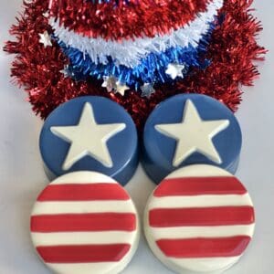 12 Stars & Stripes Chocolate Covered Oreos