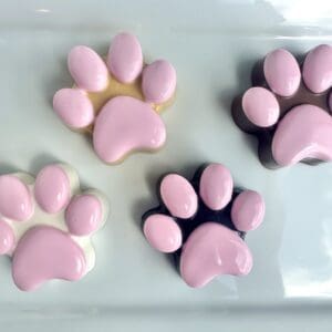12-Dog/Puppy Paw Print Chocolate Covered Oreos