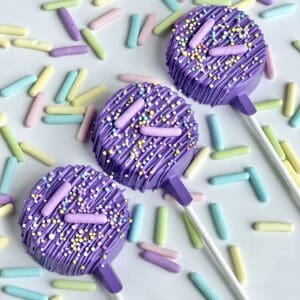 12-Purple Oreo Pops/Oreo Lollipops