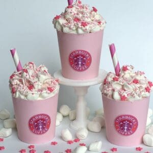 6- Pink Hot Chocolate Bombs