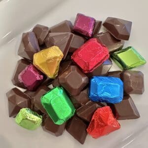Foil Wrapped Milk Chocolate Gem Stones