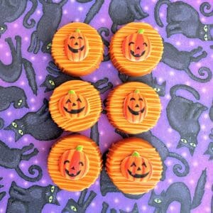 12- Chocolate Covered Oreos with Sugar Pumpkins/ Halloween Party Favors/School Party Favors/Trick or Treators/Party Favors