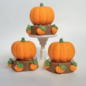 6-Solid Chocolate 3D Pumpkins on Milk Chocolate Covered Oreos For Birthday Party/Fall Festival/Thanksgiving