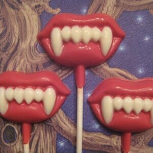 12-Chocolate Fangs Lollipop Favors For Halloween Party/School Party Favors/Trick or Treators/Party Favors